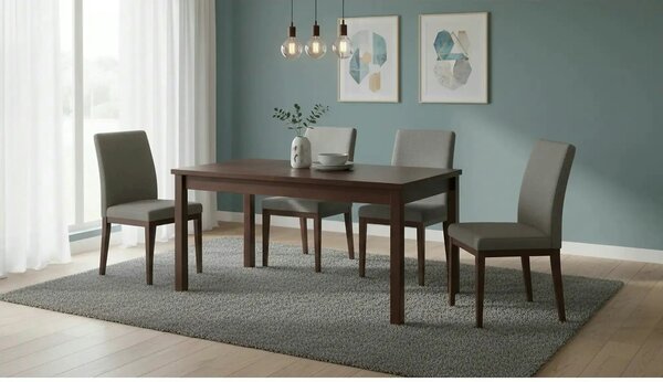 Masa extensibila MAURYCY, nuc inchis, PAL, 118/158x75x75 cm