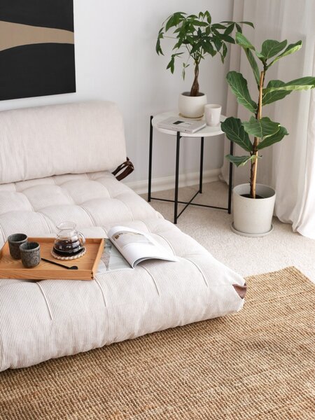 Canapea extensibilă cu 2 locuri Fold Alb 120x79x75 cm