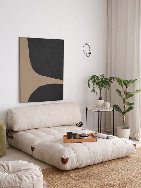Canapea extensibilă cu 2 locuri Fold Alb 120x79x75 cm