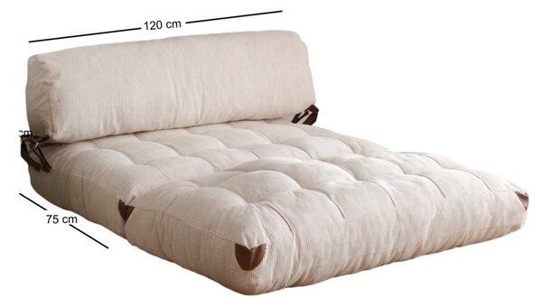Canapea extensibilă cu 2 locuri Fold Alb 120x79x75 cm