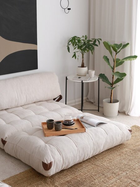 Canapea extensibilă cu 2 locuri Fold Alb 120x79x75 cm