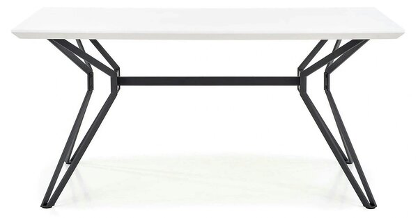 Masa PASCAL, alb/negru, 160x90x76 cm