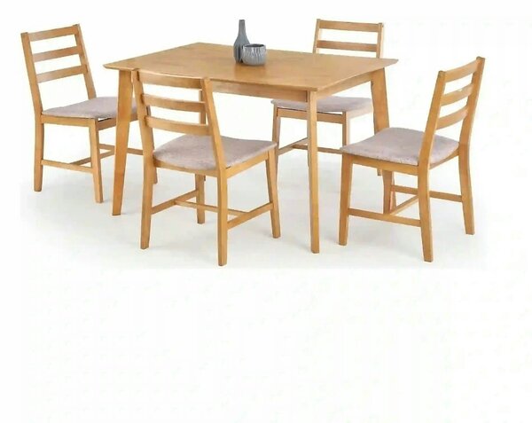 Set masa si 4 scaune CORDOBA, gri/stejar