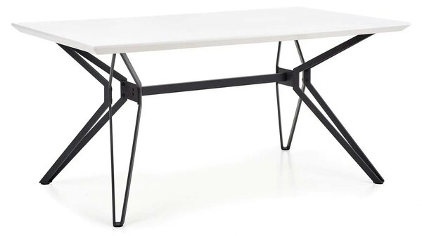 Masa PASCAL, alb/negru, 160x90x76 cm