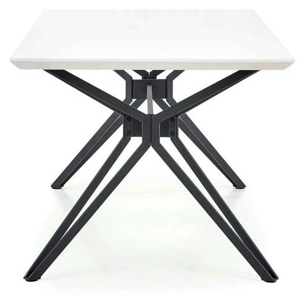 Masa PASCAL, alb/negru, 160x90x76 cm