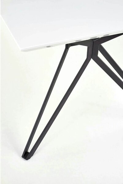 Masa PASCAL, alb/negru, 160x90x76 cm