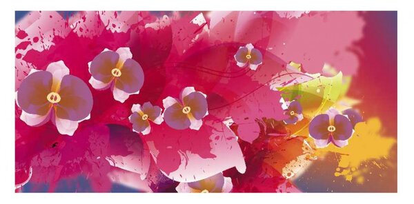 Panou bucatarie, protectie plita, aragaz, antistropire, print UV model Pictura Orhidee, 60x50 cm