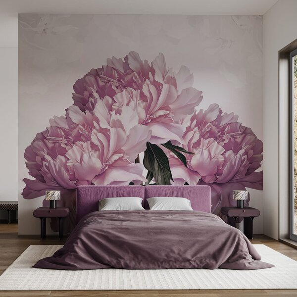 Fototapet Bujori înfloriți în nuanțe delicate, Fototapet flori, Fototapet populare, w03545v1 - Tapeko.ro