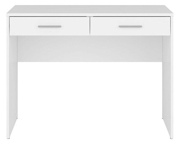 Birou NEPO PLUS, alb, PAL laminat, cu 2 sertare, 100x59x76 cm
