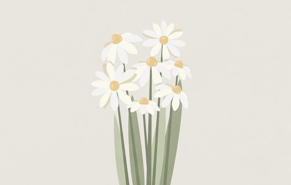 Fototapet Buchet de flori albe, Fototapet flori, Fototapet populare, t00748v1 - Tapeko.ro