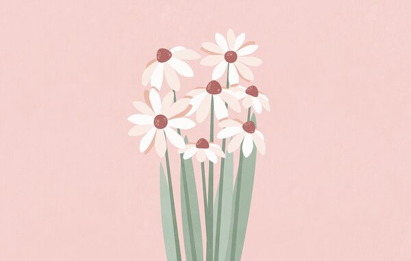 Fototapet Buchet de flori albe, Fototapet flori, Fototapet populare, t00748v2 - Tapeko.ro