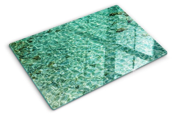 Tocător din sticlă Modelul apei din piscină