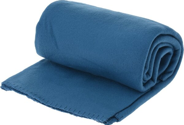 Pătură fleece albastru închis, 130 x 160 cm