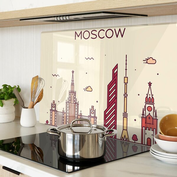 Tocător din sticlă Ilustrație a orizontului Moscovei