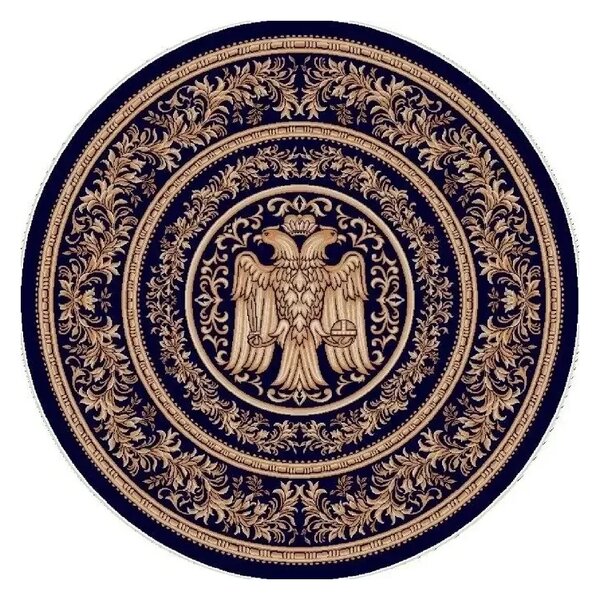 Covor cerc albastru Vultur Bicefal Selectează mărime: 150 X 150