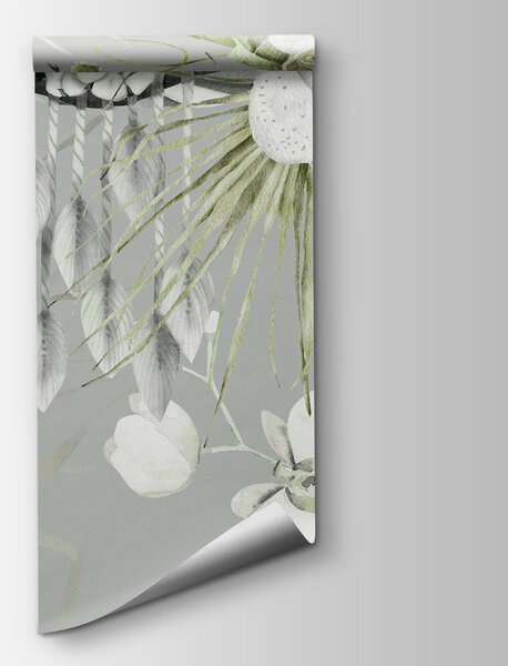 Fototapet Motiv floral cu păsări și flori, Fototapet pene, Fototapet populare, w03885v2 - Tapeko.ro