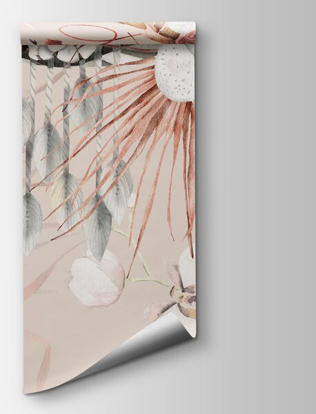Fototapet Motiv floral cu păsări și flori, Fototapet natură, Fototapet populare, w03885v3 - Tapeko.ro