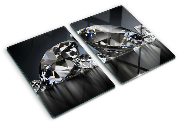Tocător de bucătărie Diamante pe fundal negru