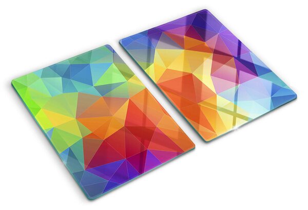Tocător sticlă Geometria triunghiurilor colorate