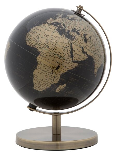 Glob pamantesc decorativ, Mauro Ferretti, 20x28 cm, plastic/fier, negru/bronz