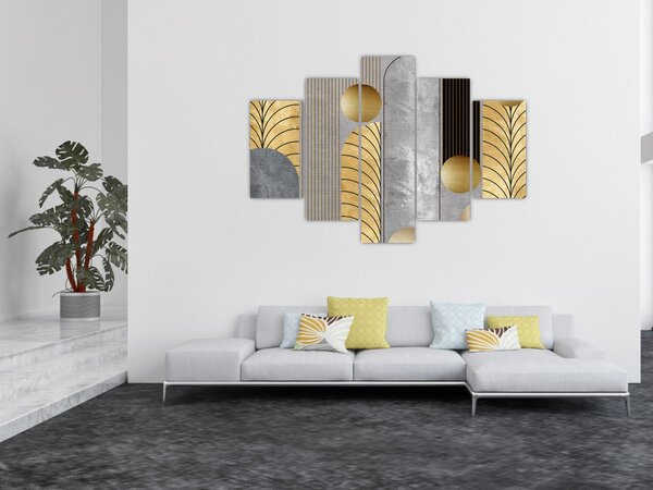 Tablou - Decorațiuni de aur (150x105 cm)