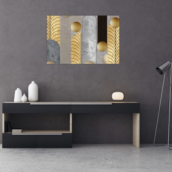 Tablou - Decorațiuni de aur (90x60 cm)