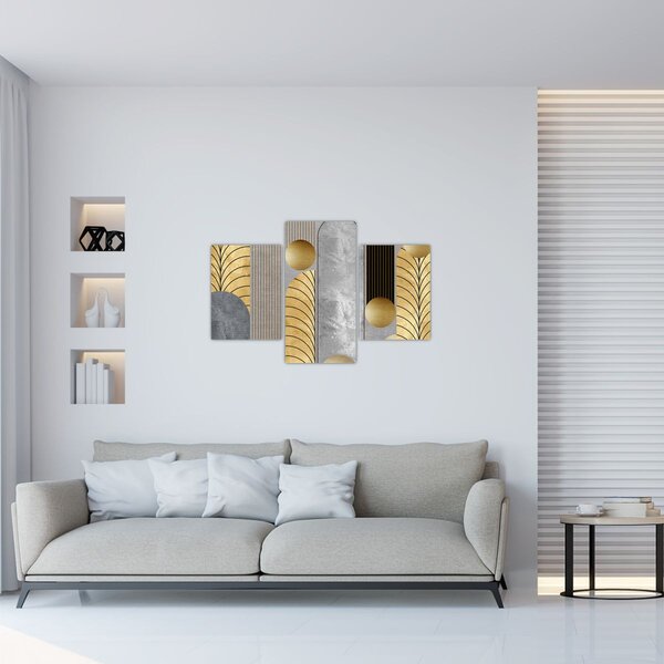 Tablou - Decorațiuni de aur (90x60 cm)