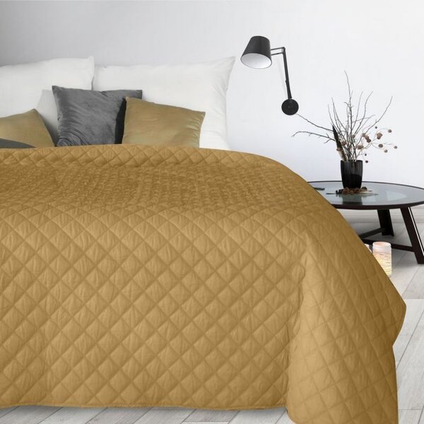 Cuvertură de pat matlasată elegantă de culoare galben maronie Lăţime: 70 cm | Lungime: 160 cm