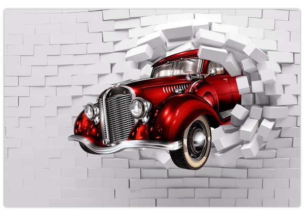 Tablou - Mașină roșie (90x60 cm)