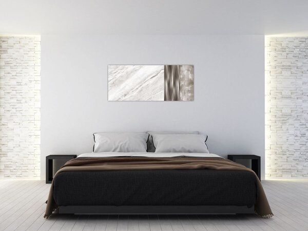 Tablou - Marmură cu linii argintii (120x50 cm)