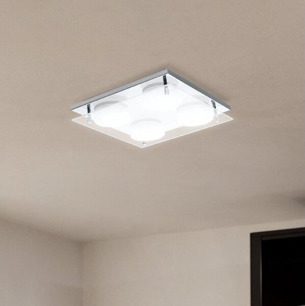 Eglo 75329 - Plafonieră LED ABIOLA, 4 x 6W, 230 V, crom lucios