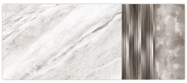 Tablou - Marmură cu linii argintii (120x50 cm)