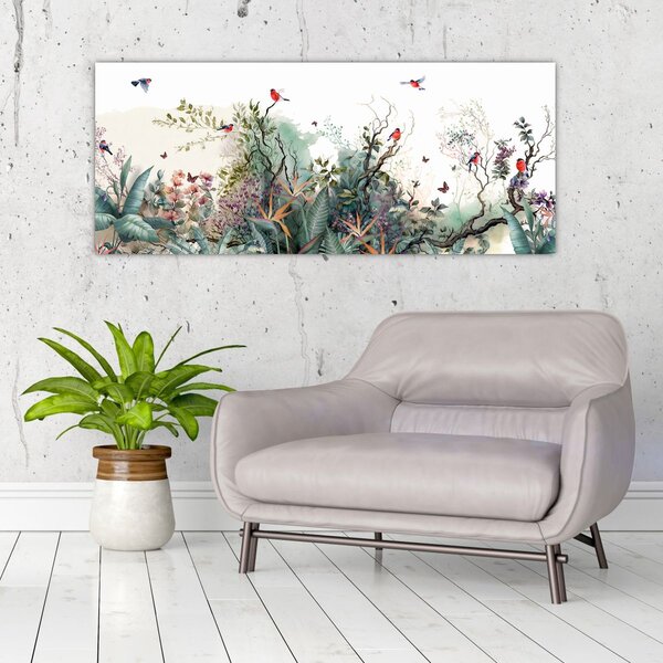 Tablou - Peisaj natural, acvariu (120x50 cm)