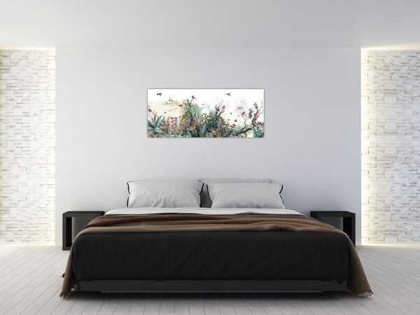 Tablou - Peisaj natural, acvariu (120x50 cm)