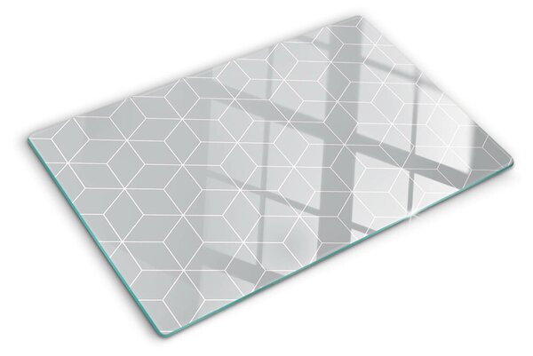 Tocător din sticlă Grilă geometrică hexagonală