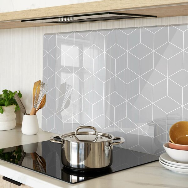 Tocător din sticlă Grilă geometrică hexagonală