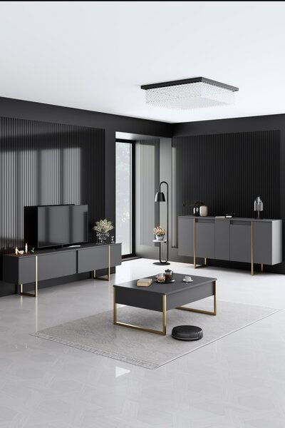 Consolă Luxe Nuc 160x35x80 cm