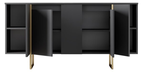 Consolă Luxe Nuc 160x35x80 cm