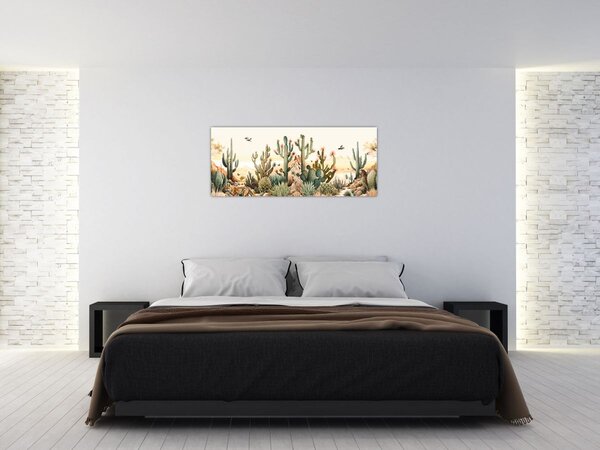 Tablou - Deșert, acvariu (120x50 cm)