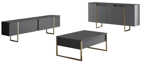 Consolă Luxe Nuc 160x35x80 cm