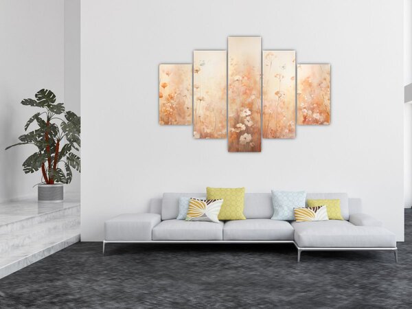 Tablou - Model de flori sălbatice (150x105 cm)