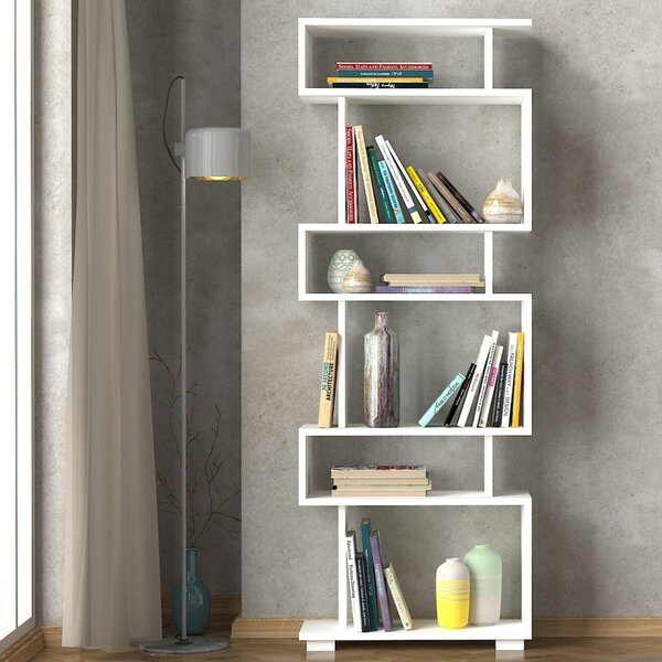 Bibliotecă Blok Alb 60x165x19.5 cm