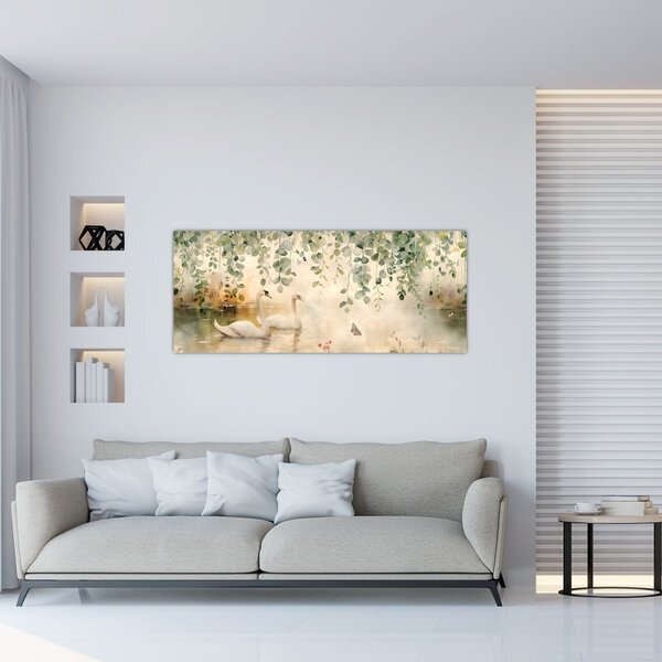 Tablou - Lac, acvariu (120x50 cm)
