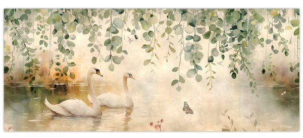 Tablou - Lac, acvariu (120x50 cm)