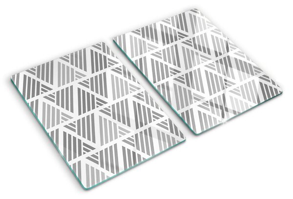 Tocător sticlă Modele geometrice în nuanțe de gri