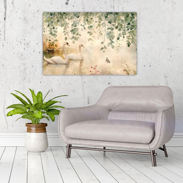 Tablou - Lac, acvariu (90x60 cm)