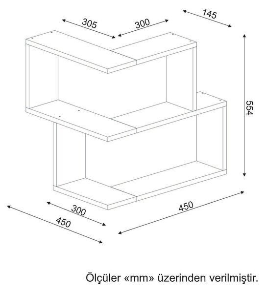 Raft de colt Bulut Alb 45x55.4x14.5 cm