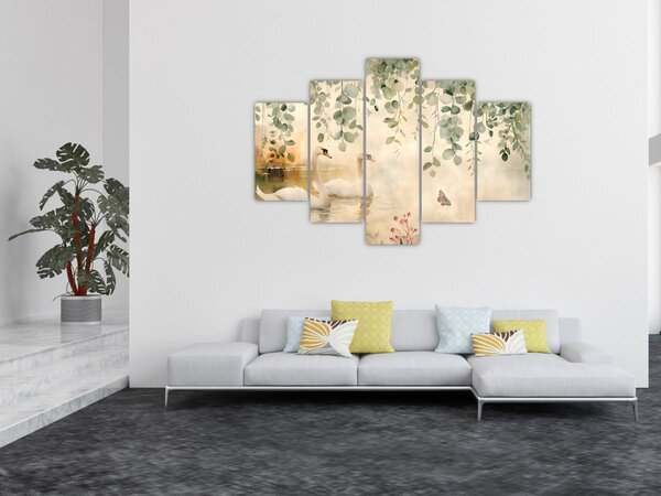 Tablou - Lac, acvariu (150x105 cm)