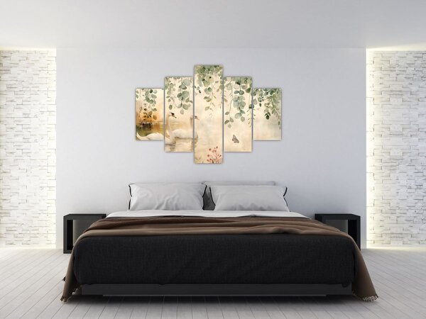 Tablou - Lac, acvariu (150x105 cm)