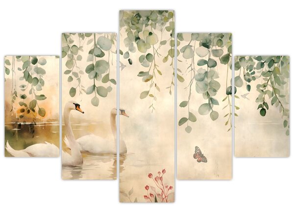 Tablou - Lac, acvariu (150x105 cm)
